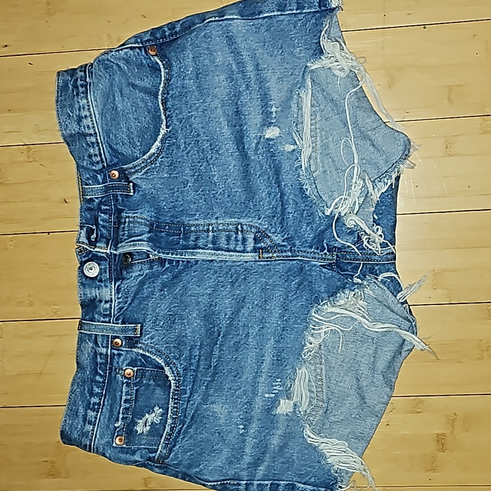 Levi's distressed shorts